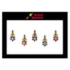 Comet Busters Fancy Multicolor Bindi With Silver Stone and Gold