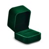 Oirlv Dark Green Velvet Ring Box Luxury Ring Box Flip