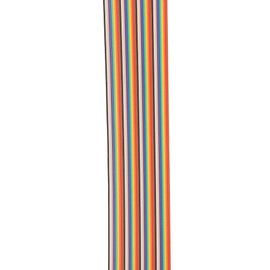 40P Rainbow Ribbon Cable Wire Colourful 1.27 mm Pitch Cable Wire Flat Width 5.08 cm for Connectors (5 Metres)
