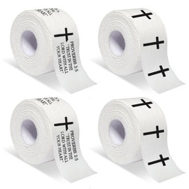 4 Pcs Christian Cross Athletic Tape,1.5IN x 23FT, White Cotton Wrist Tape with Bible Verses,Strong Adhesion, Support for Soccer, Football, Baseball, Gymnastics, Recovery, and Injury Prevention