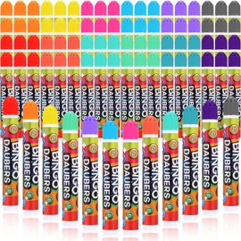 Crtiin 72 Pack Assorted Colors Set of Bingo Daubers in 12 Colors Dot Markers 12 Ml/ 0.4oz Bingo Supplies Dot Paint Markers for Art and Crafts Painting Supplies Drawing Coloring Class Gift