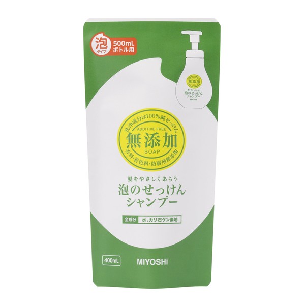 Additive-free foam soap shampoo refill 400ml