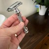 Parker 99R Chrome Long Handle Heavyweight Butterfly Open Double Edge