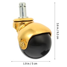 ULTECHNOVO 4pcs Gold Swivel Casters Chair Rollers Activity Walker Chair Wheels Infant Office Chair Replaceable Furniture Wheels Computer Chair Pp to Rotate The Bell