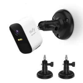 HOLACA Adjustable Wall Mount Holder Compatible With Eufycam 1/2/2C/2C Pro/3/3C/E and other Eufycam Models, 1/4" Screw Eufycam Wall Mounts (2Pack Black)