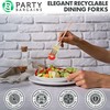 Party Bargains Disposable Plastic Dinner Forks Flatware Utensils, 20 Pack,