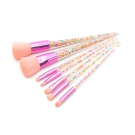 minkissy 7pcs Makeup Brush Kit Powder Brush Eye Shadows Brush Liquid Brushes Concealers Brush Eye Brow Brush Kit Womens Suits Ladies Suits Professional Makeup Pink Cosmetic Brush Conical