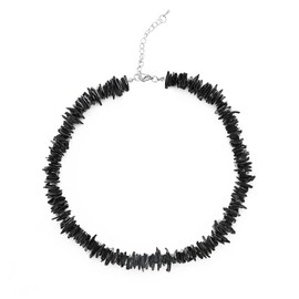 COLORFUL BLING Handmade Natural Shell Necklace Summer Seashell Choker White Black Beach Necklaces Waterproof Puka Seashell Necklaces-B