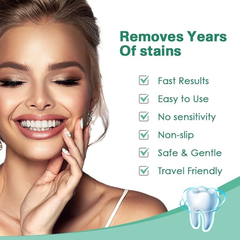 Teeth WHITENING Strips-Dentists FORMULATED-Residue Free-Non Sensitive-Enamel Safe-Mint FLAVOUR-14 Treatments 28