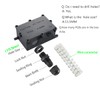 dstfuy Junction Box,ABS Waterproof IP68 Electrical Boxes.with 24A Barrier Terminals