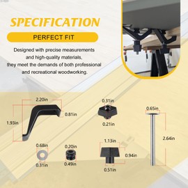 KMA7520 Universal Track Clamps (2-Pack), Compatible with Kreg Trak, Clamp Trak, Accu-Cut, Mini Trak & Universal Clamp Trak Kits - Adaptive Cutting System for Woodworking Jigs/Fixtures