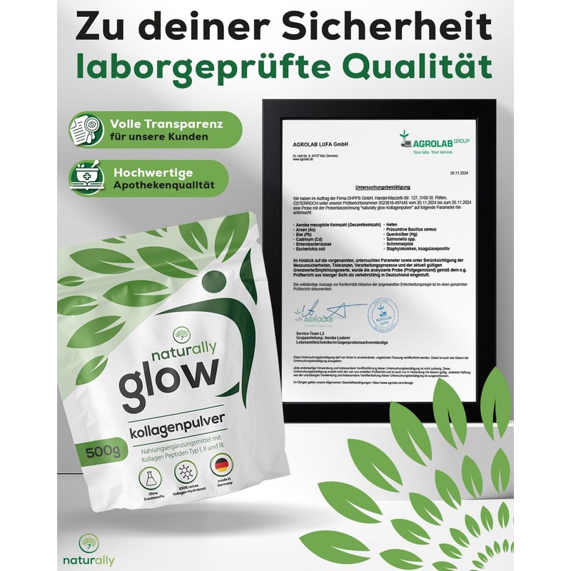Natural Glow Collagen Powder 500 g (≈ 33 Servings) -
