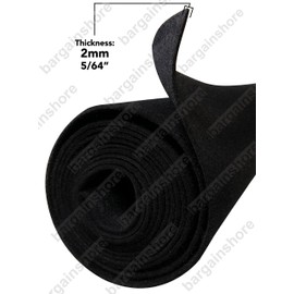 Polymat 45 FT x 3.75FT Wide (45FTX45INCHES) Black Speaker Box 45ft Backed Carpet Truck Car Trunk Liner, Dash Cover, Interior Headliner Carpet