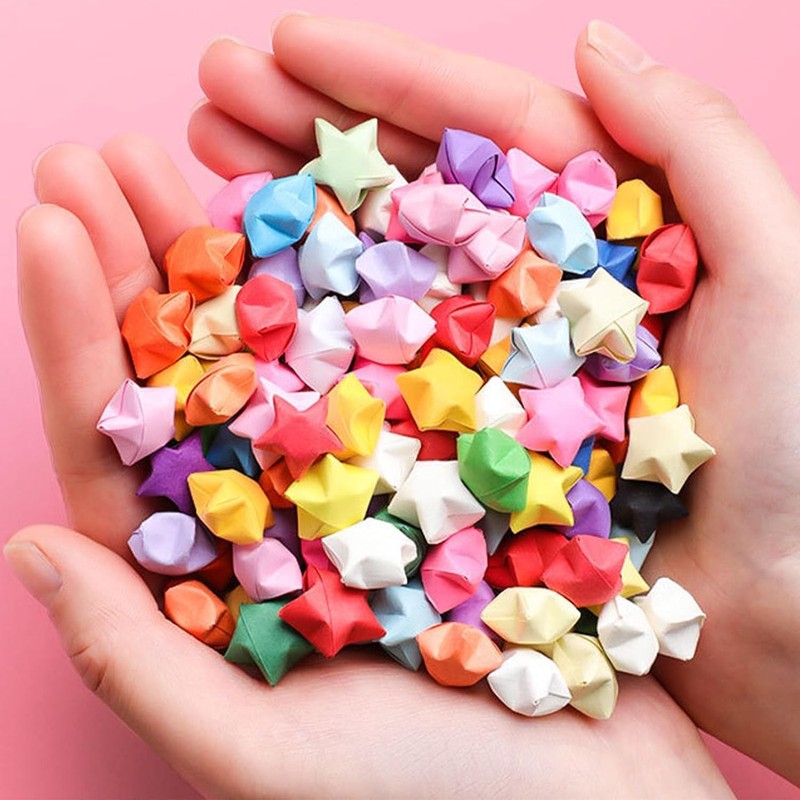 Star Origami Paper, Lucky Star Decoration Paper Strips DIY Hand