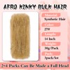 Afro Kinkys Bulk Hair for Dreadlock Extensions 3 Bundles 90g