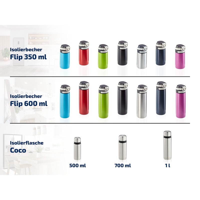 Leifheit Coco Thermal Flask, Stainless Steel, 0.5 L