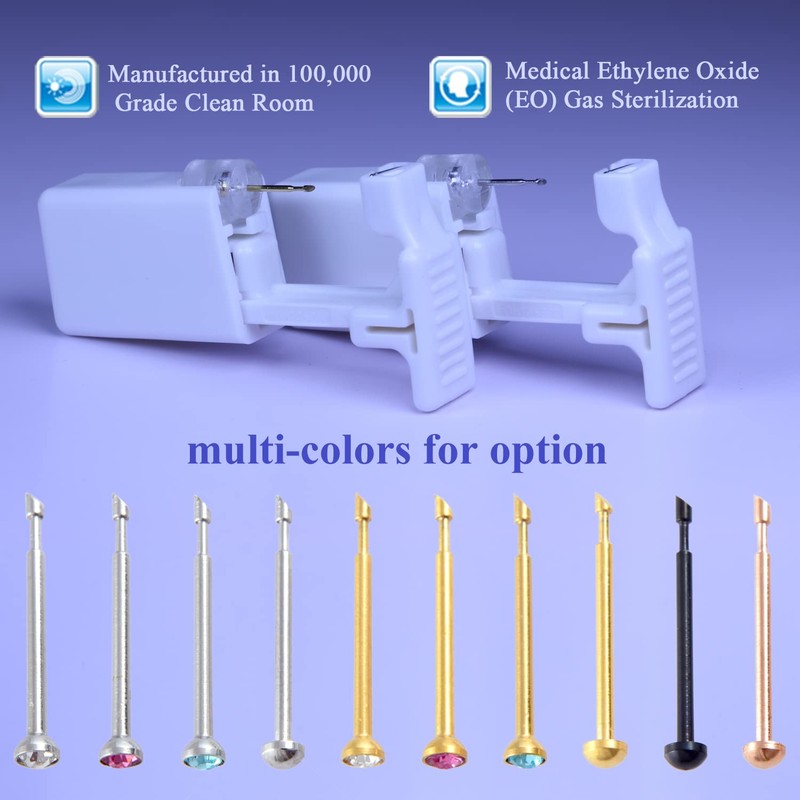 Firstomato 1PC Disposable Nose Piercing Gun Self Nose Piercing Kit