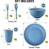 Shopwithgreen Wheat Straw Dinnerware Sets for 4, 20 PCS Unbreakable