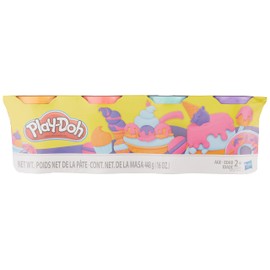 Hasbro E4867AS00 Play-Doh Modeling Compound 4-Pack of 4-Ounce Cans (Wild Colors) - Assorted Colors