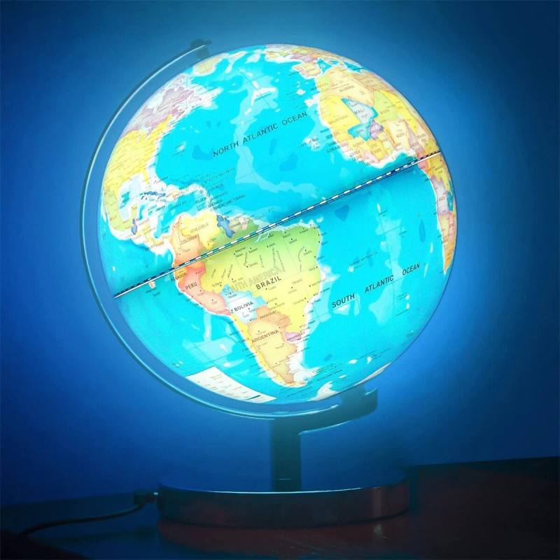 dreamrefit Luminous LED Lamp Globe World Map Display Teaching Toy
