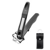 360 Degree Rotating Long Handle Fingernail Clipper (Black)