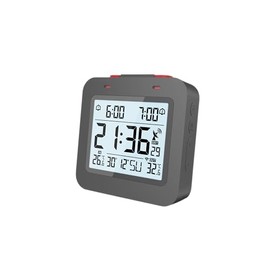 Technoline WT325 Radio-Controlled Alarm Clock with Indoor and Outdoor Temperature Display, 2 Alarm Alarms