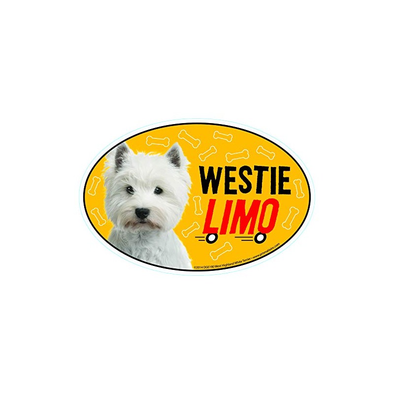 Prismatix Decal Westie Car Magnets: Westie Limo on Board -