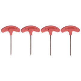sourcing map Torx Screwdriver T10 S2 Steel T Handle Star Key Wrench for CNC Lather Tool Holder Pack of 4