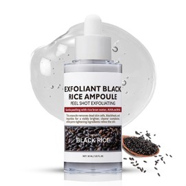 Black-Rice Peeling Ampoule, Face Exfoliator Pore Minimizer for Face, Rice Ampoule Soft Exfoliating Face&Body Scrub Dead Skin Remover, Moisturizing, Smooth, Nourish, Korean Skin Care