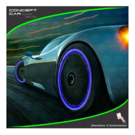 Par Tapones Valvula Pivotes Con Luz Llanta Auto Bici Moto F1                                                                                          