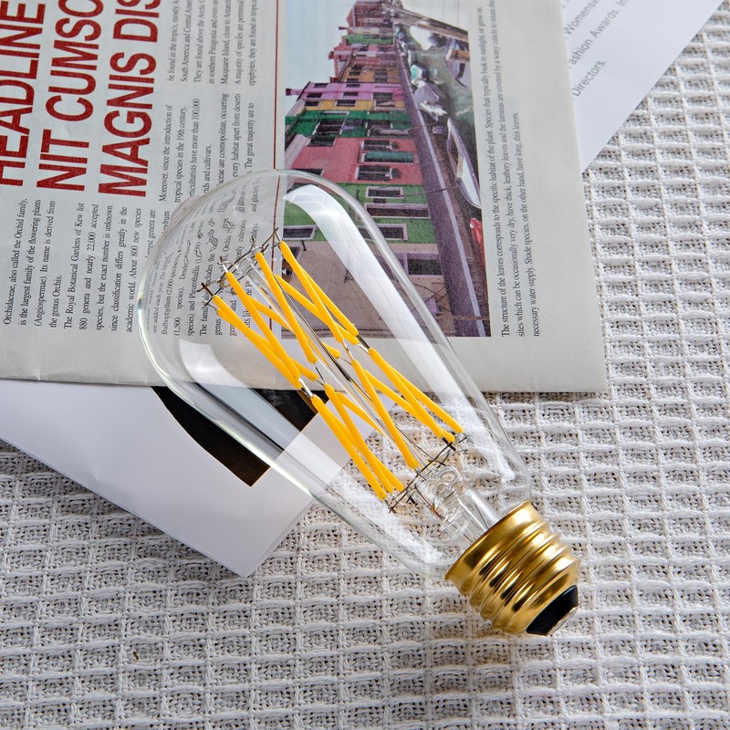 CREATE BRIGHT Vintage ST64 16W Dimmable Led Edison Bulbs 2700K