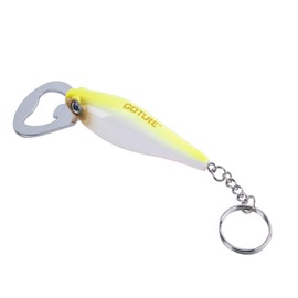 Goture Portable Lure Design Yellow Stainless Steel Bottle Opener Easy to Carry and Grip Keychain Bag Accessories Jar Lid Opener