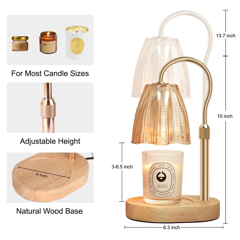 Honvinor Candle Warmer Lamp with Timer & Dimmer, Candle Warmer