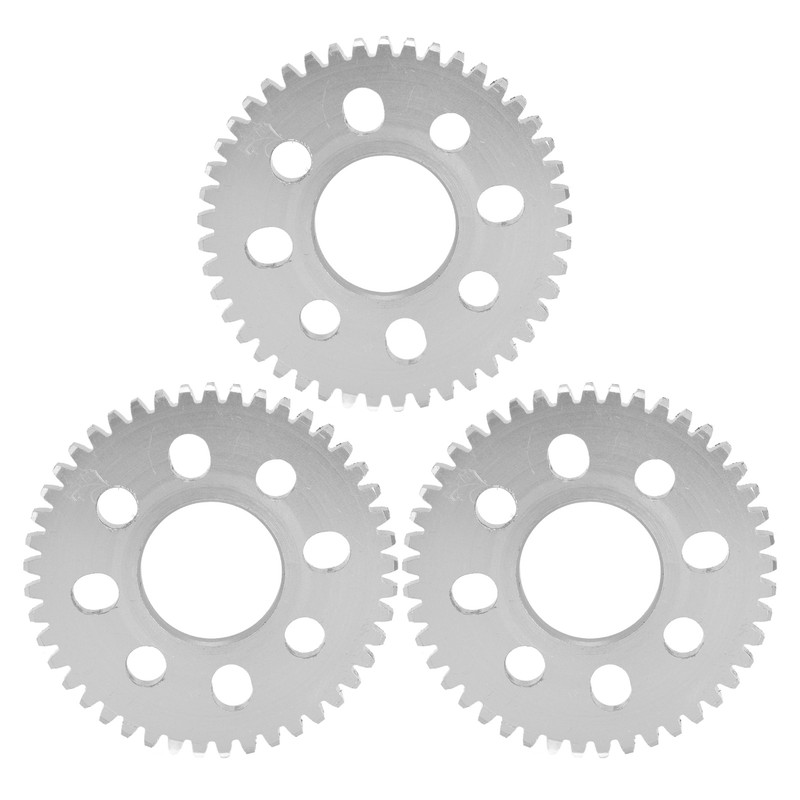 3Pcs Spur Gear 8 Holes Aluminium 4mm Thickness 14mm Centre