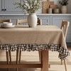 Mindsoft 60 x 120 Inch Rectangle Farmhouse Ruffle Tablecloth Rustic