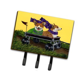 Caroline's Treasures PPP3257TH68 Corgi Express Leash or Key Holder, Wall Hooks, Key Hooks Holder, Coat Rack Wall Mount, Coat Hooks, Hooks for Hanging Keys, Towels, Aprons, Leashes,