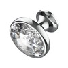 Alzassbg 6 Pack Clear Crystal with Nickel Plated Base Cabinet