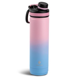 Manna Saratoga Double-wall Insulated Stainless Steel Bottle - 26 Oz - Sky Blue/Pink Ombre