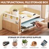KIRIGEN Wood 3-Tier Office Desktop Document Tray - Mail Sorter