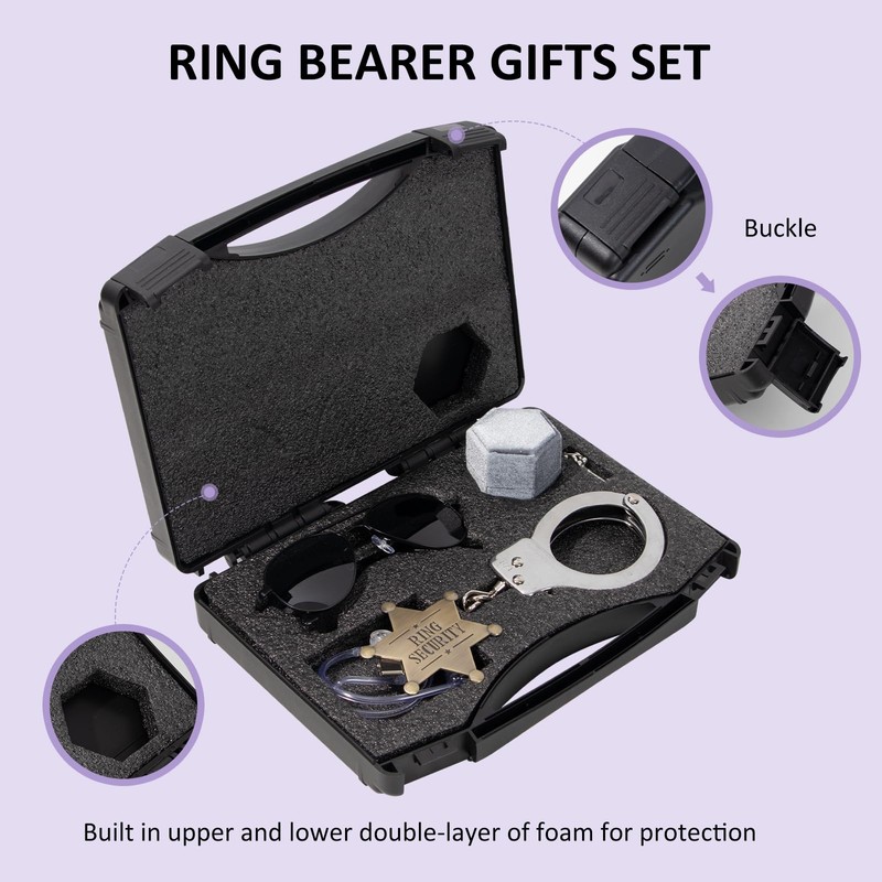 Newbyst Ring Security Wedding Ring Bearer - Ring Box Gifts