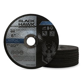 BHA Metal and Stainless Steel Depressed Center Cut Off Wheels for Angle Grinders, 6” x .045” x 7/8” - 25 Pack