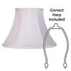 White Small Bell Lamp Shade 6" Top x 12" Bottom