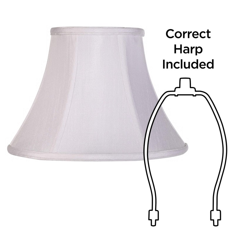White Small Bell Lamp Shade 6" Top x 12" Bottom