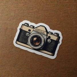 2inch" Vintage Camera Sticker Decorative Retro Decals Adhesive Watercolor Aesthetic Trendy for Scrapbook Laptop Skins Album Craft Daily Planner.