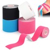 UTOCLEC 4 Rollen Sporttape, 5Mx5cm & 5mx3.8cm Elastisches Kinesiotapes, Tape
