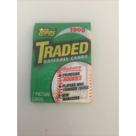 1990 Topps Traded Baseball Cards 1 Unopened Sealed Wax PACK From Wax Box 7 Cards