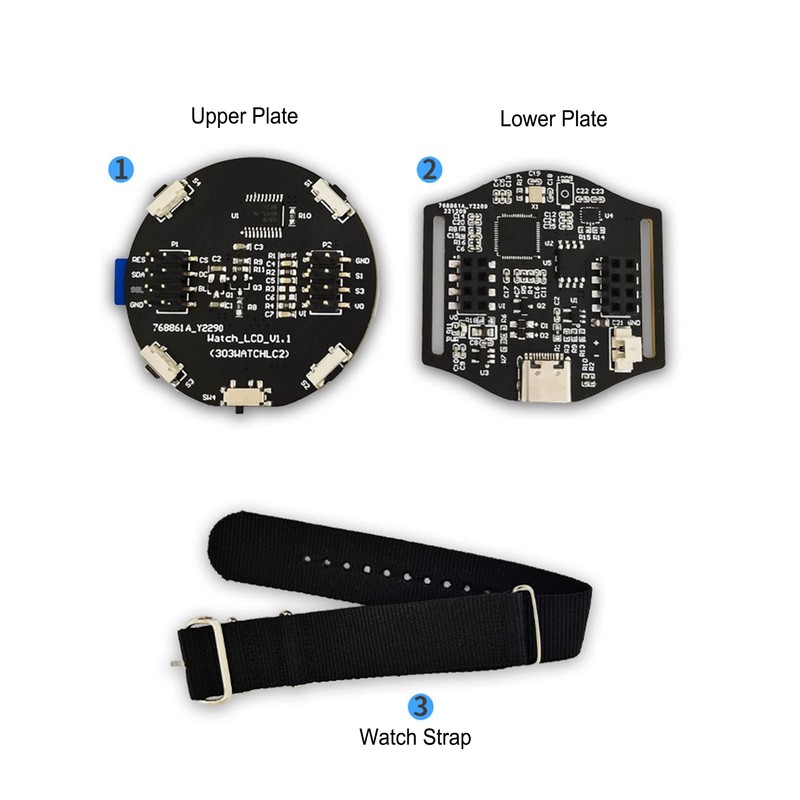 TFT Watch Programmable Development Module 1.28in TFT Display 264KB Wearable