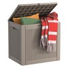 CRO DECOR 30-Gallon Weatherproof Outdoor Storage Box with Rattan Effect