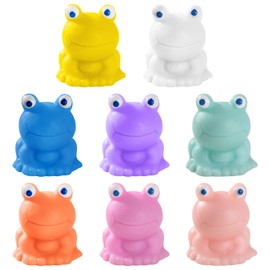 YASYU 8Pcs Mini Resin Frogs Colorful Tiny Frogs Figurines Miniature Frogs Fairy Garden Decor Moss Landscape Decor Aquarium Potted Ornament DIY Terrarium Crafts, 1.5 x 1.7 cm