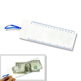 Bookmark Magnifier with Ruler - 3X Magnification - Transparent
